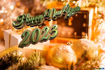 Happy New Year 2023 Greeting Card With New Year
