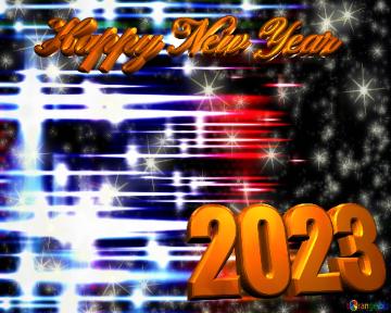 Happy New Year 2023 Shiny Bright Fog Stars Background