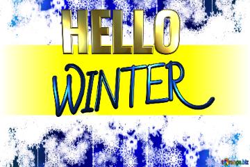 Hello Winter Illustration  Merry Christmas And Happy New Year  Greeting Card Background For Web And ...