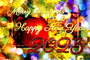 Merry Christmas and 2023 Happy New Year Background for happy new year wishes Layout Business Infographic Template