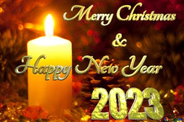 Merry Christmas 2023 Happy New Year & Christmas  Candle.