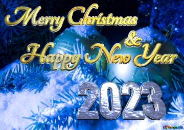 Merry Christmas 2023 Happy New Year & Christmas e-card for free