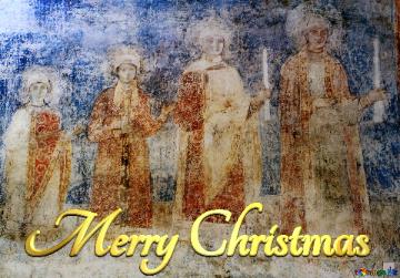 Merry Christmas Vintage Vintage Fabric 11-13th Century