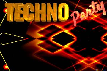 Party Techno Red Glow Dark Background