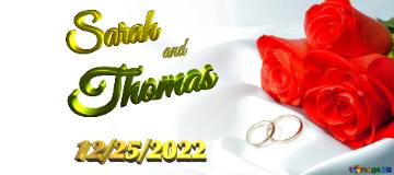 Sarah And Thomas 12/25/2022  Invitation Wedding Background
