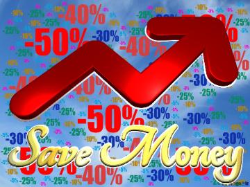 Save Money  Windward clouds digital background Sale offer discount template