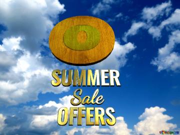 Summer Offers Sale O  Clear Sky Background