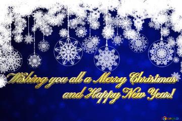 Wishing you all a Merry Christmas and Happy New Year! Clipart Christmas