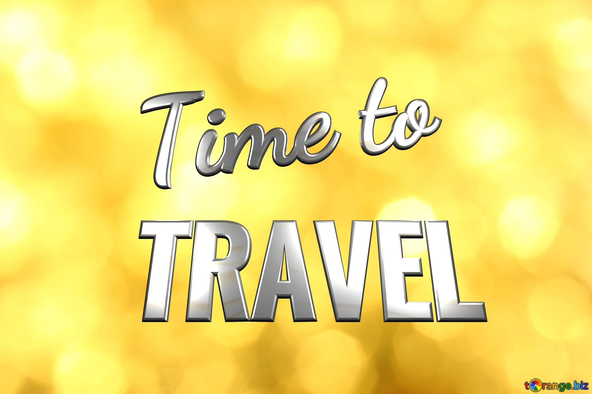 Time to TRAVEL Gold background №37815