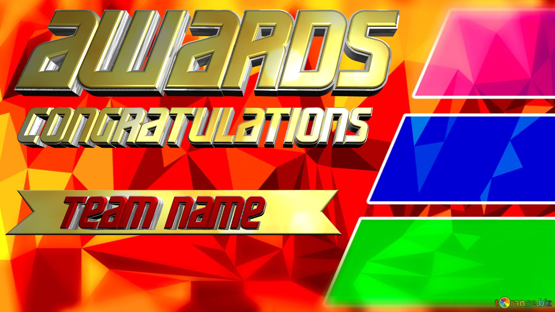 Awards editable Red triangle Labels thumbnail background №0