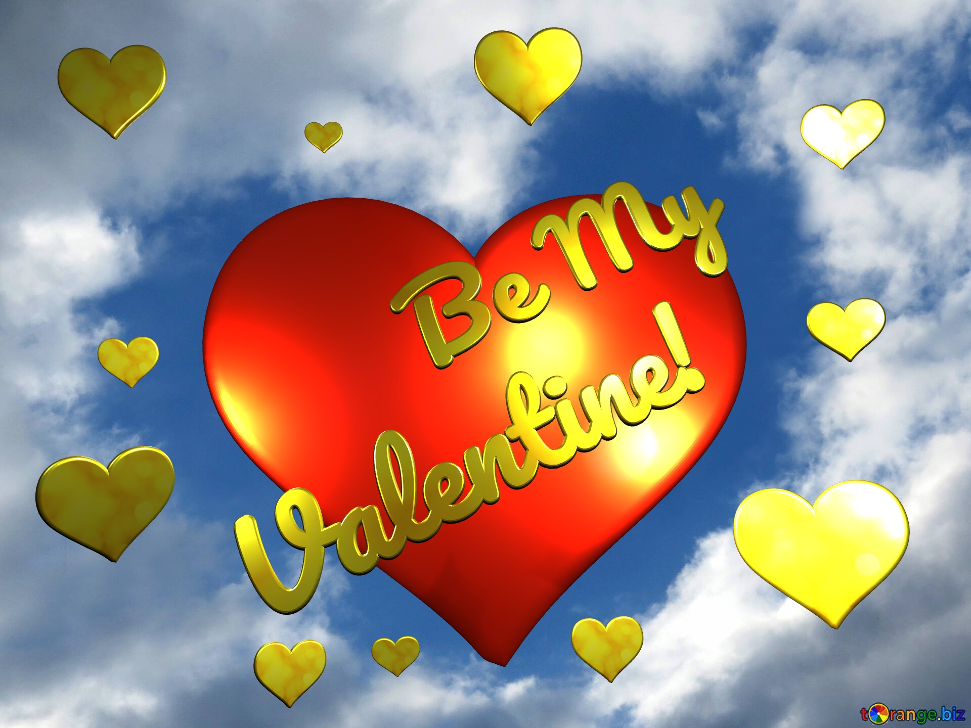         Be My Valentine!               Heart of clouds №22604