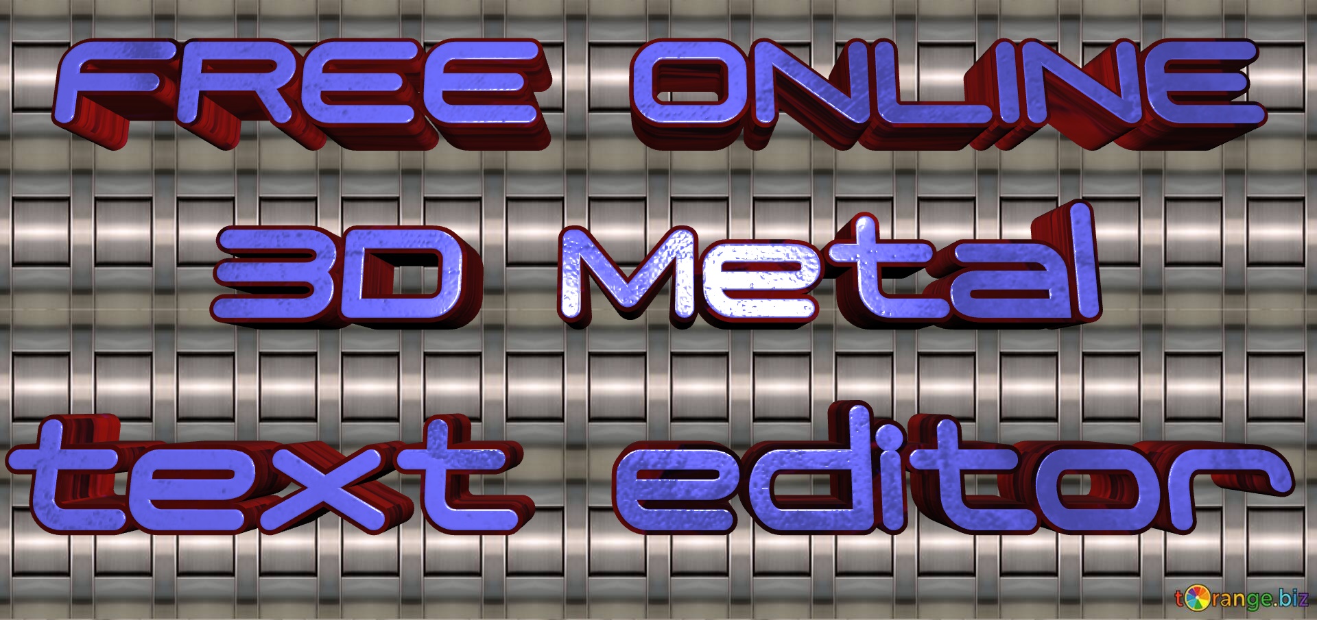 FREE ONLINE   3D Metal  text editor  Steel pattern texture №0