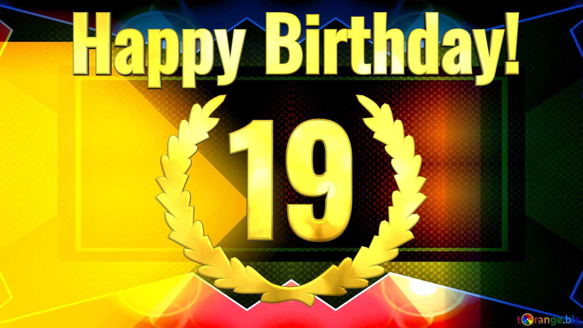 19 Happy Birthday! Animated wish card Frame thumbnail background №0