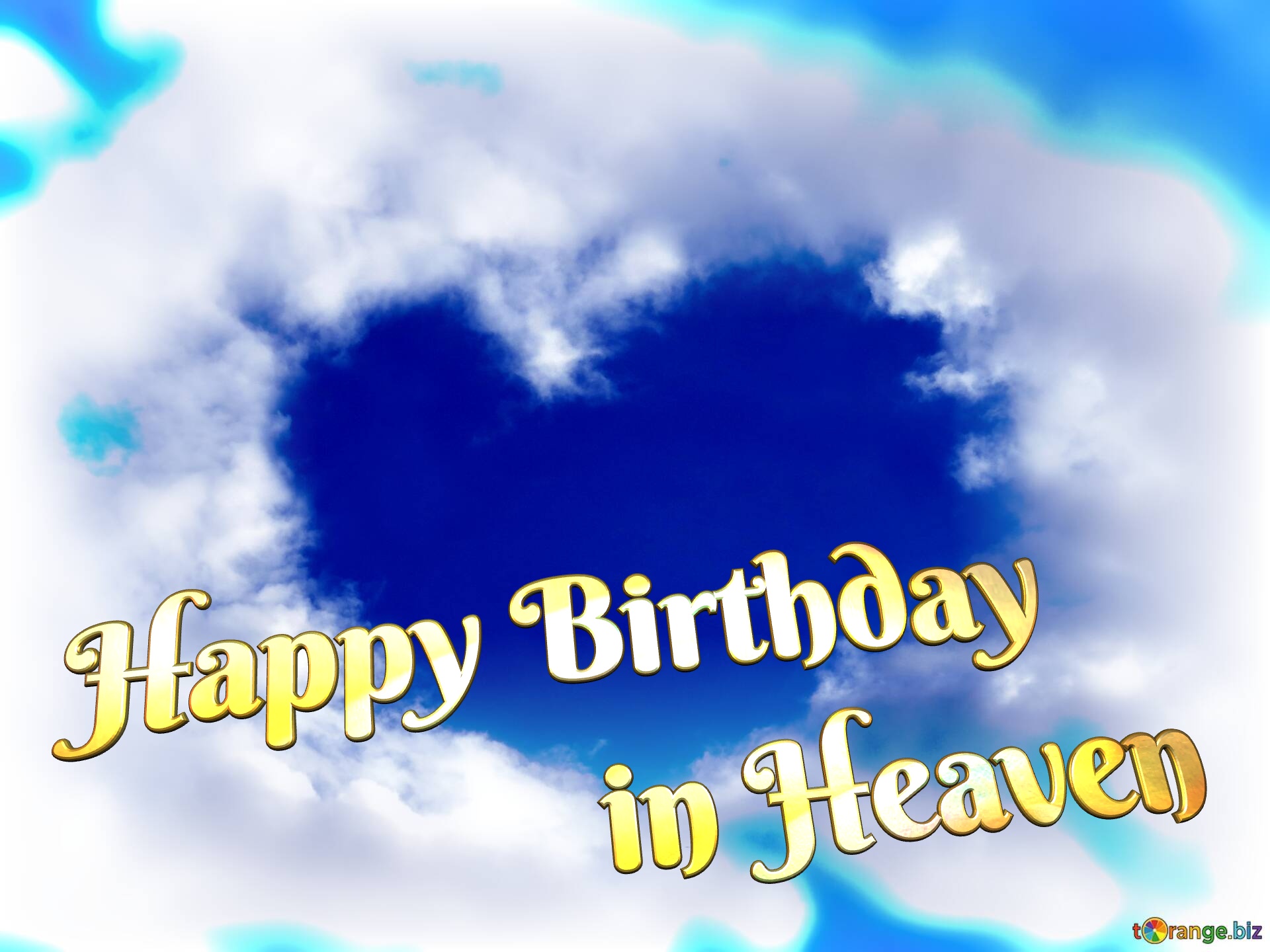 Happy Birthday in Heaven  Clouds Heart №0
