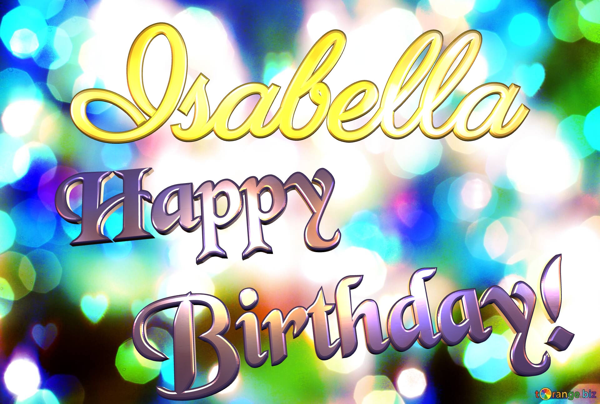 Image Happy Birthday Isabella Bright overlay image №0