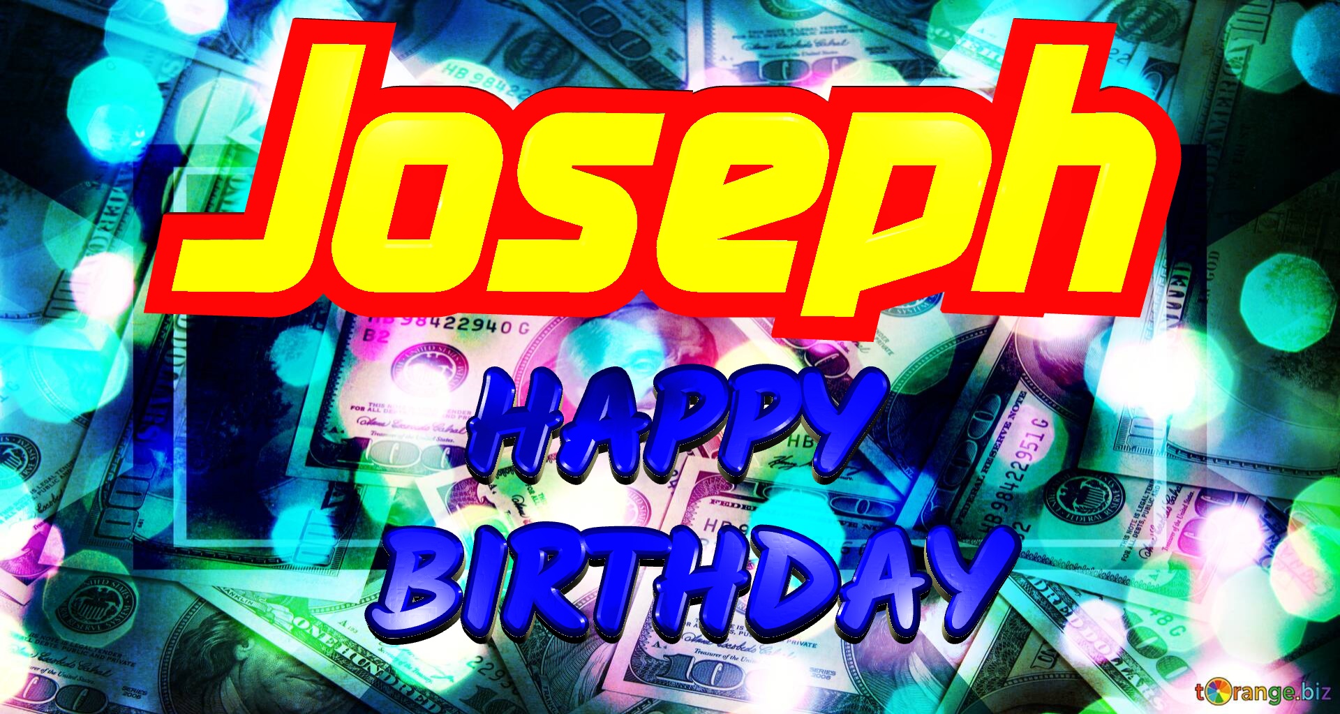 Joseph Birthday wishes Money congratulations background №0