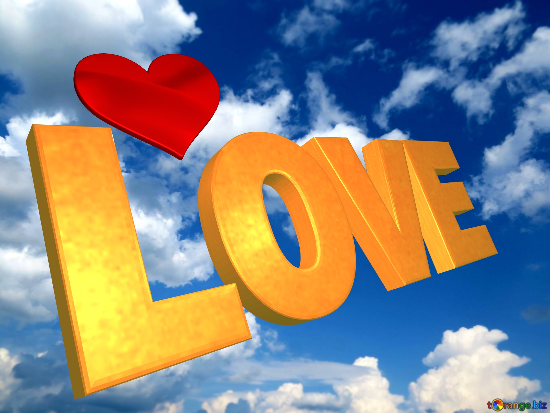 LOVE heart clear sky background №0