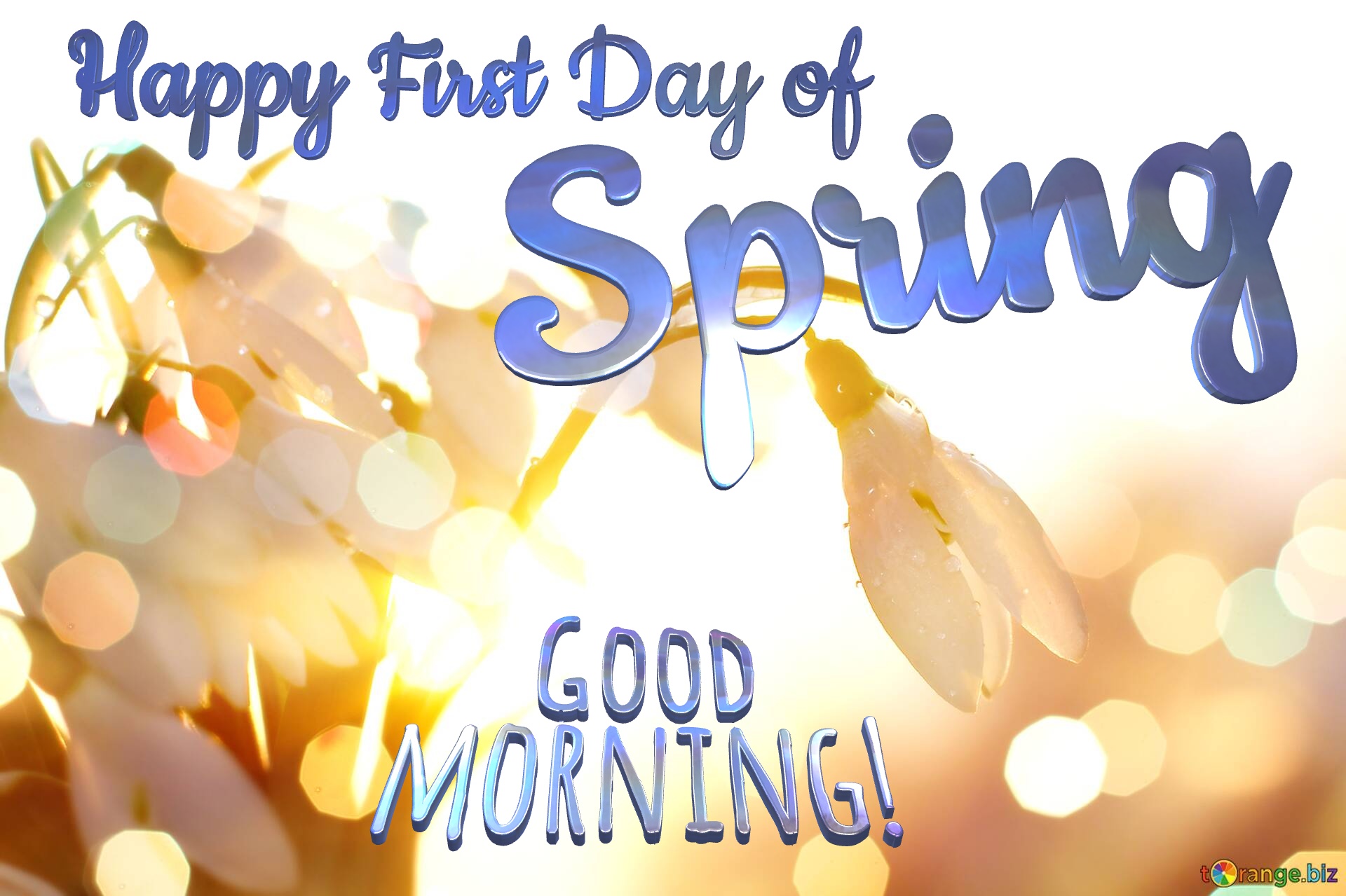 Good morning! and Happy First Day of Spring Spring background №0