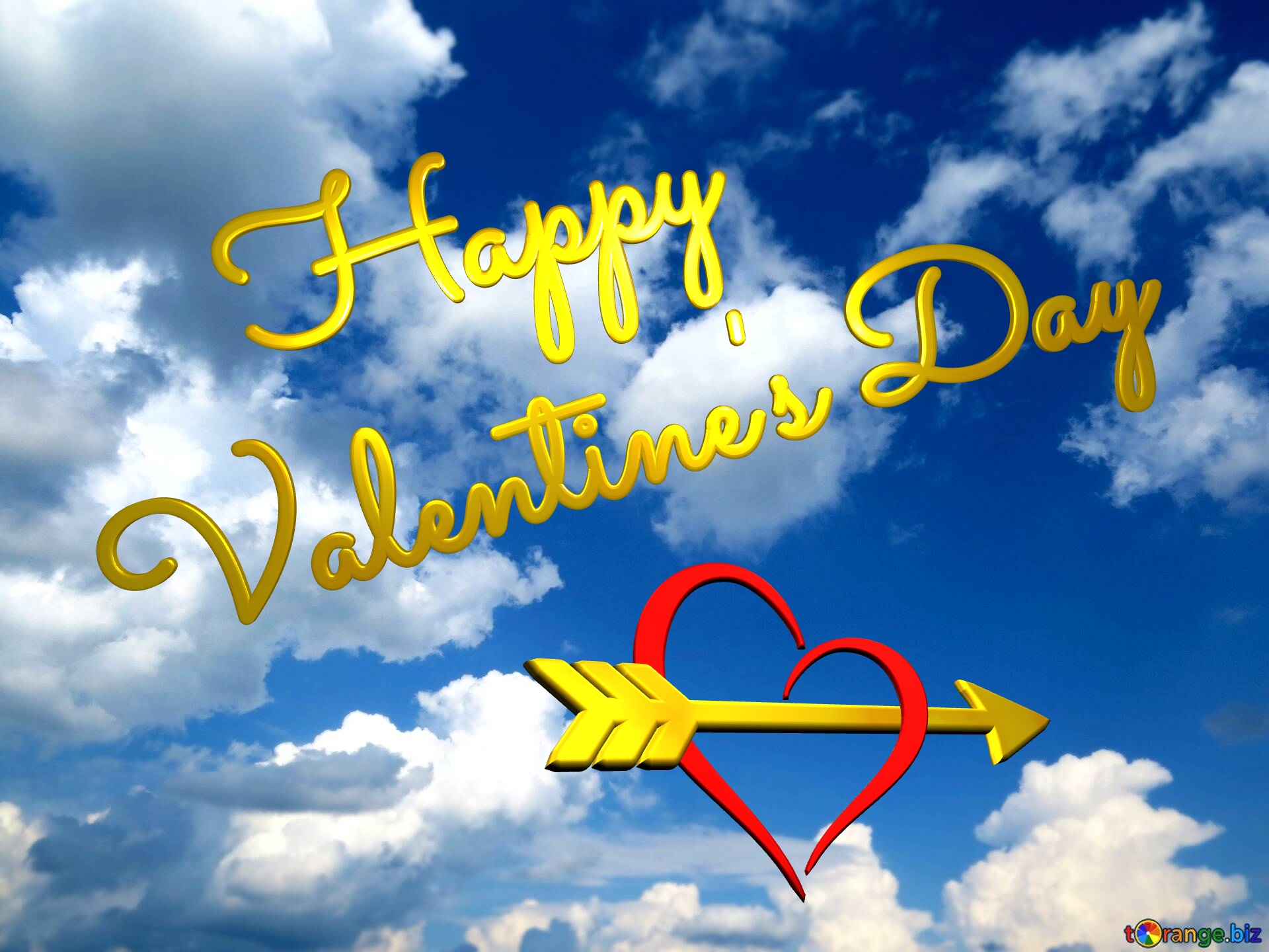 Love Happy Valentine`s Day Animated Card clear sky background №0