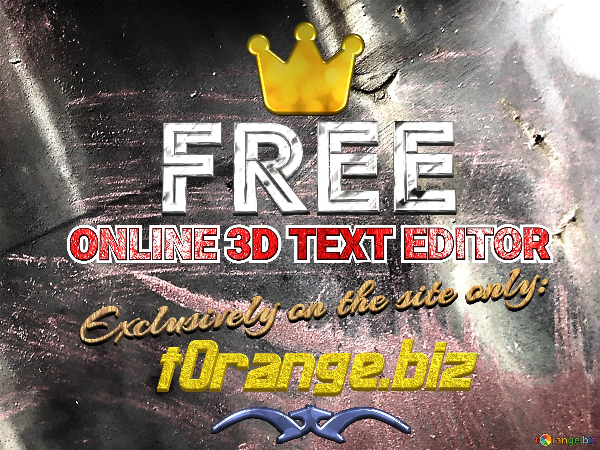 3d text photo editor online