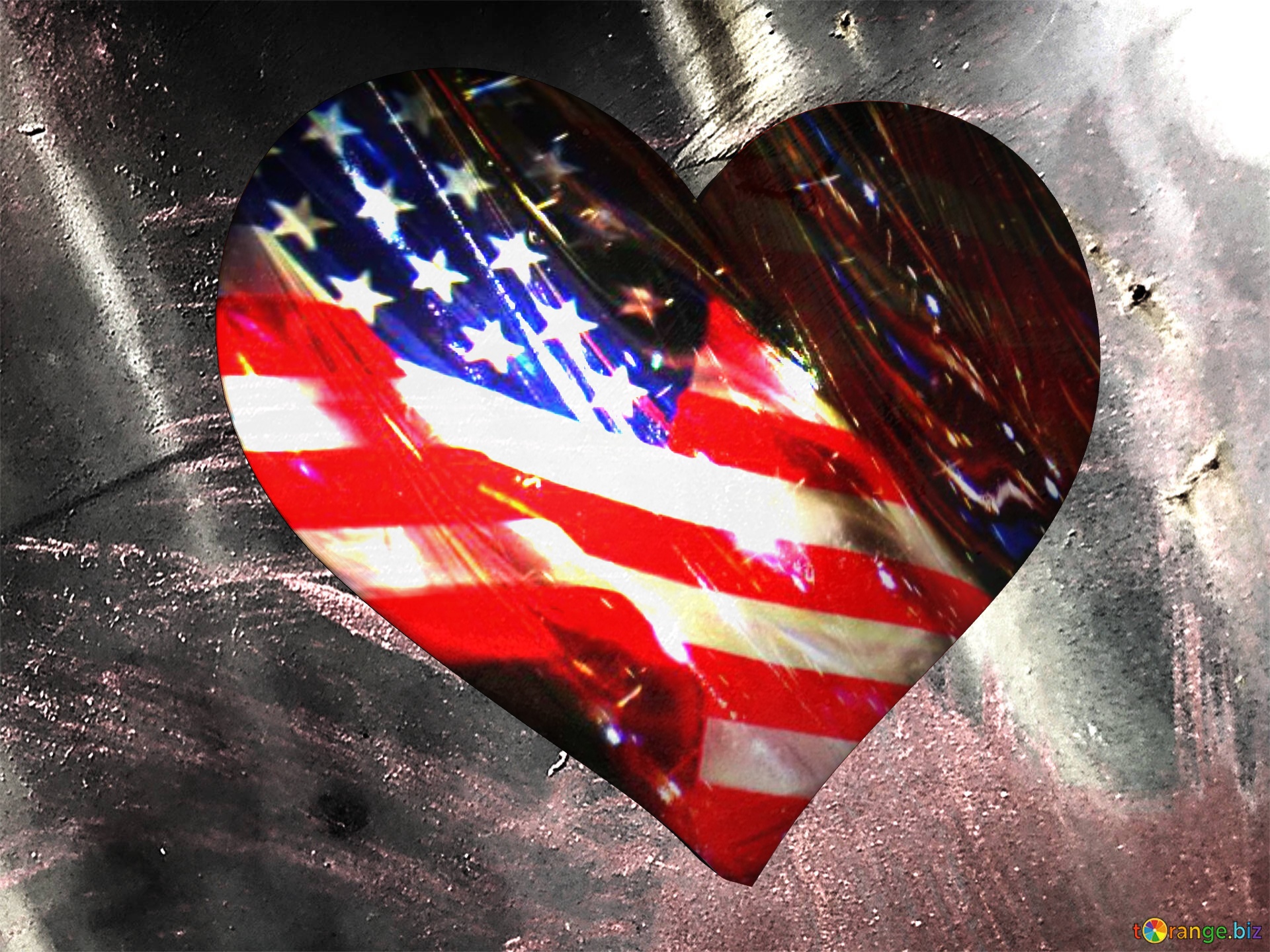 USA heart Strong texture №56211