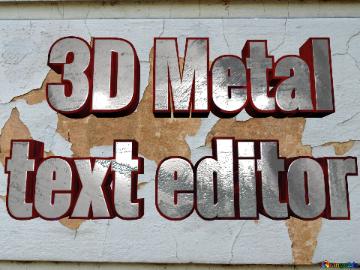   3d Metal  Text Editor  Cracked Wall Paint Ripped Up Peeling Broken Crack Texture