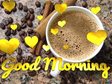 Good Morning Animation Card Coffee Break