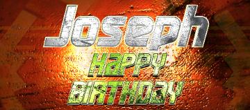   HAPPY BIRTHDAY Joseph   fractal 3d Fire background