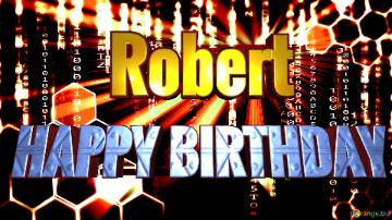 Happy Birthday Robert  Dark Digital Background