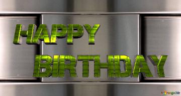 Steel Happy  Birthday Steel Texture