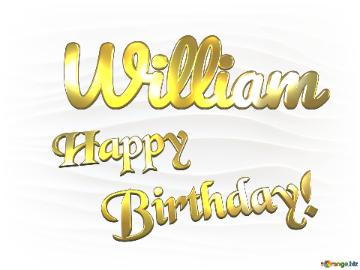 William Happy Birthday Card Different Lines Of White  Background