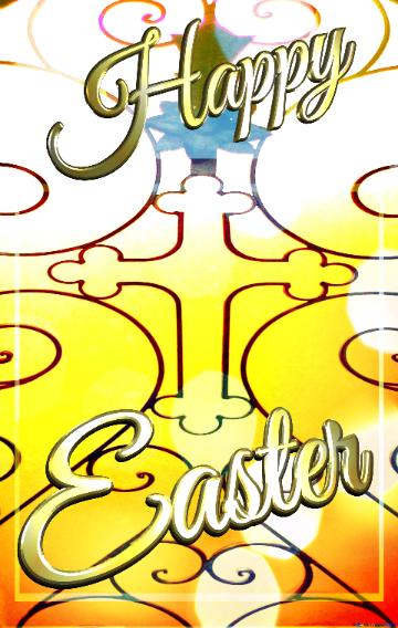 Happy Easter Cross Cross Pattern Background