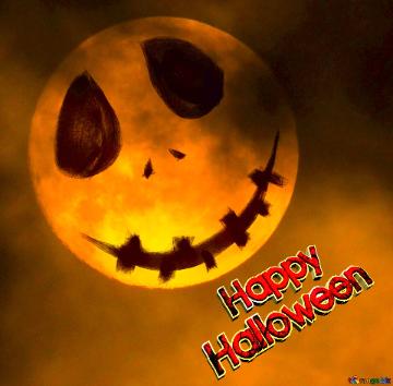     Happy Halloween   Imagen De Perfil. Fondo De Halloween Con La Luna.