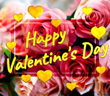 Animated Happy Valentine`s Day Flower trade  powerpoint website infographic template banner layout design responsive brochure business