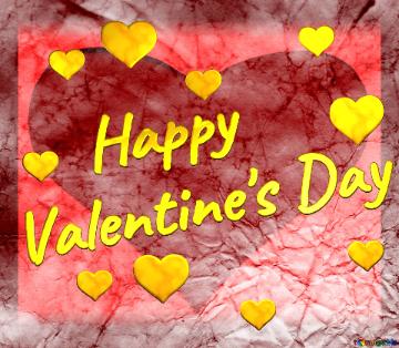 Gold hearts Happy Valentine`s Day