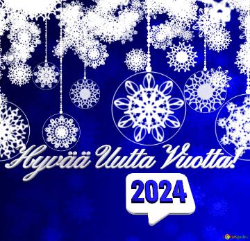 Hyvää Uutta Vuotta! 2024 Clipart Happy New Year