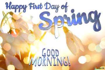 Good morning! and Happy First Day of Spring