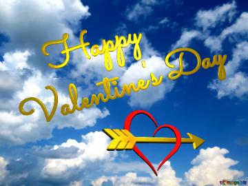 My Love!      Happy Valentine`s Day     clear sky background