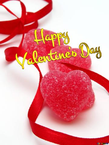 Happy Valentine`s Day Greeting Card With Love