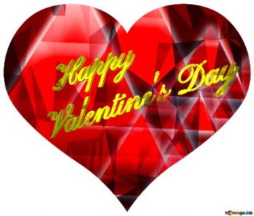 Polygonal heart Happy Valentine`s Day