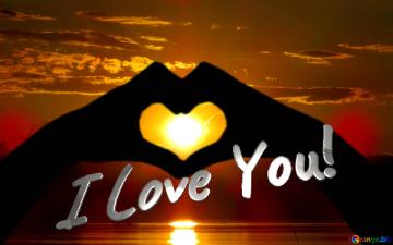 I Love You! Love Heart Water And Sun