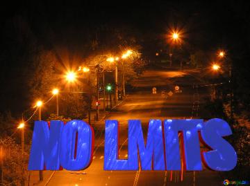 No Lmits  Empty  Night  Road . Number  Lanterns.