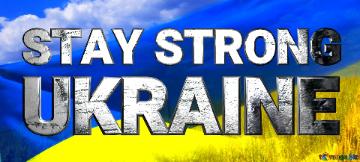 Stay strong Ukraine Cover Abdeckung. Die Flagge der Ukraine.