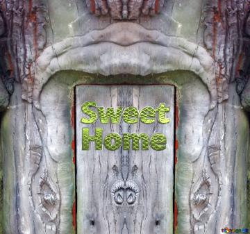 Forest Sweet Home Door in tree template