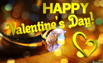 Diamond Ring Happy Valentine`s Day! Diamond Ring  Background