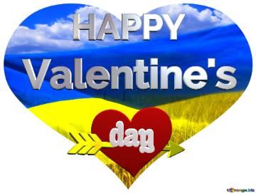 Happy Valentine`s Day Heart Ukraine