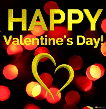 Lights Bokeh Valentine`s Day! Happy Lights Background Dark Red