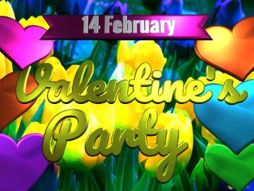 Valentine`s    Party        14 February  Tulips Colorful  Background