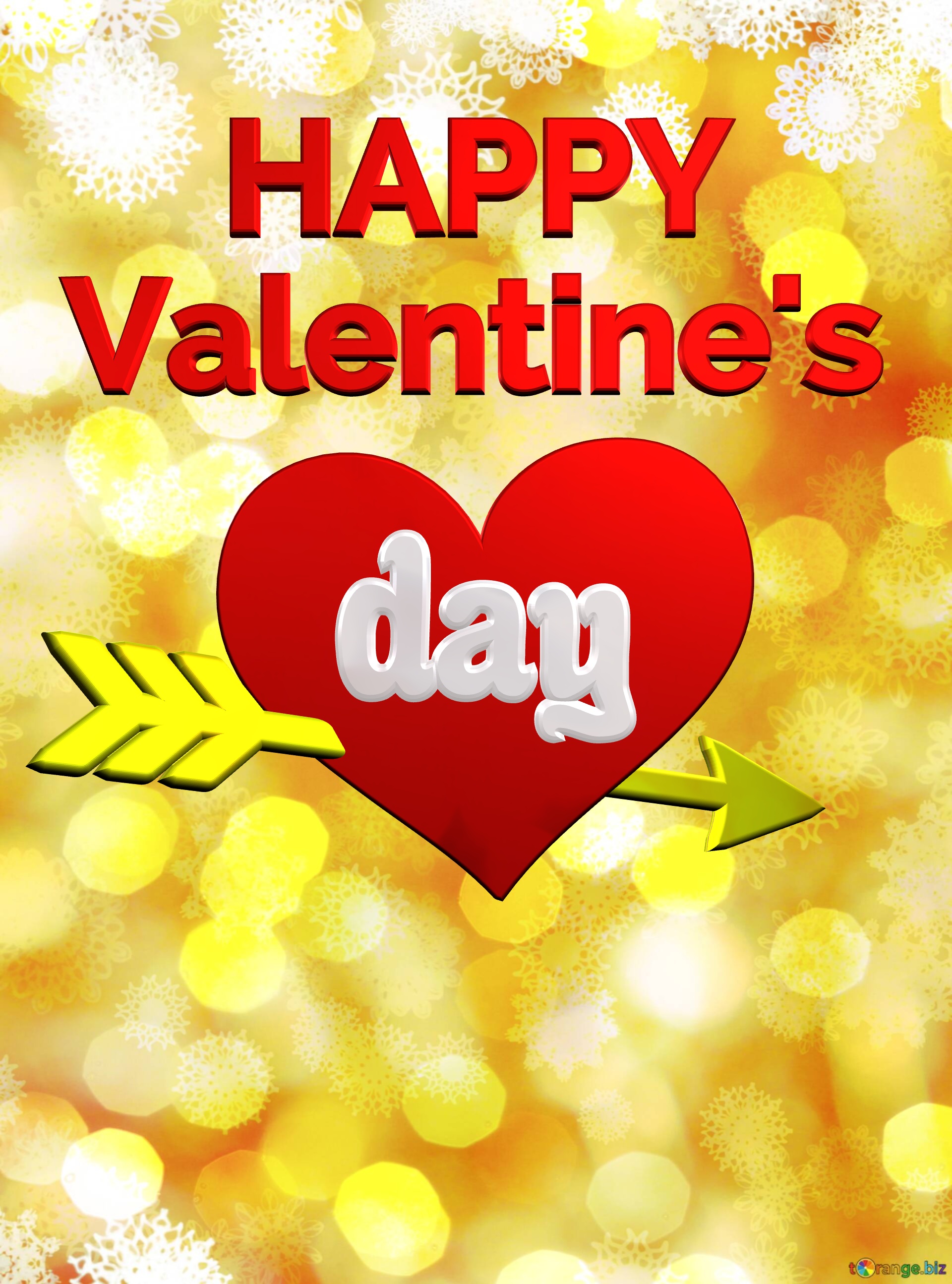 lettering happy valentines day New year golden background №0