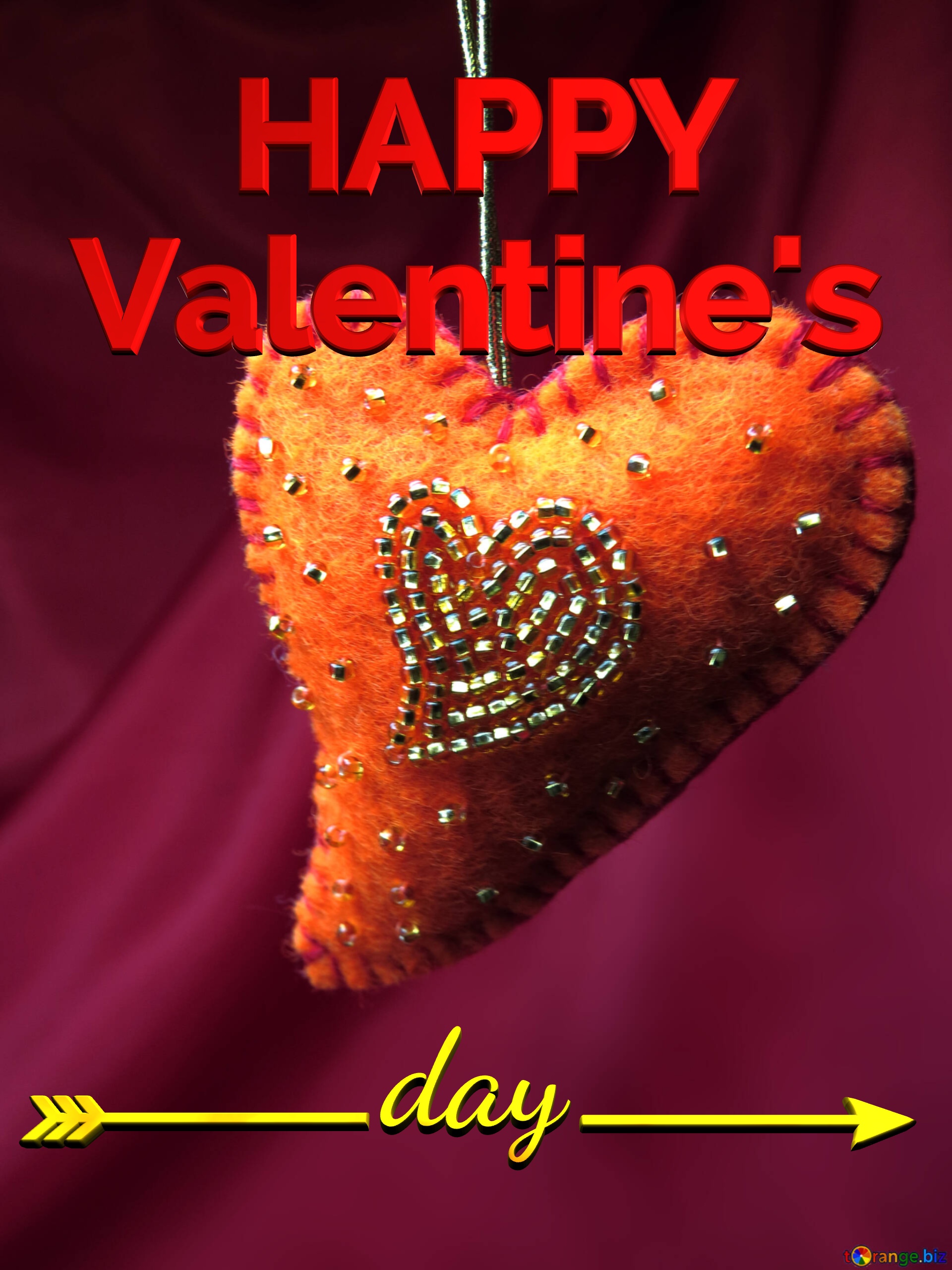Happy Valentine`s day strong design Valentine handmade gift with beads №17496